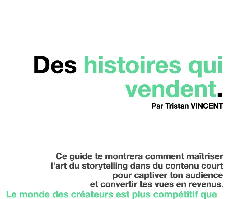 Couverture : Des histoires qui vendent