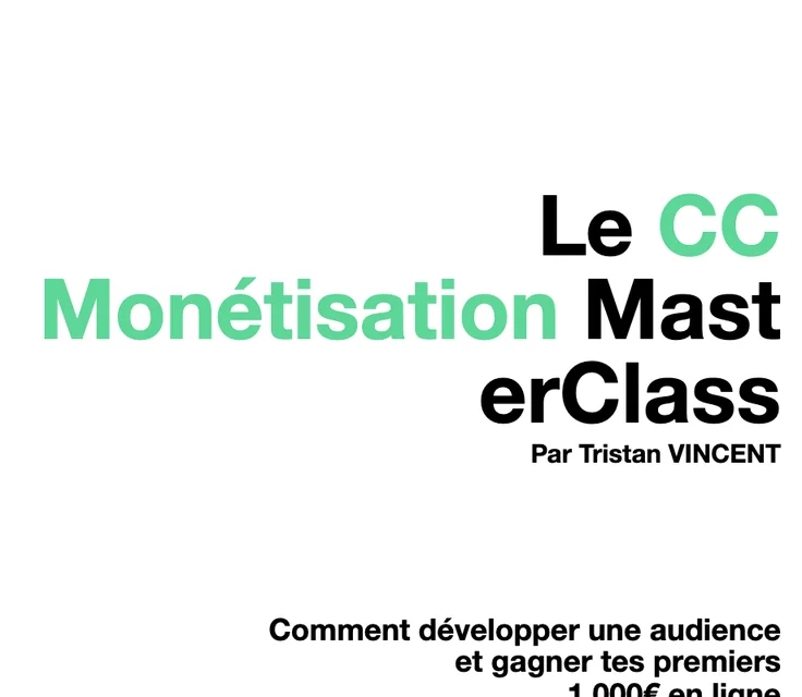 Couverture : La MasterClass monétisation