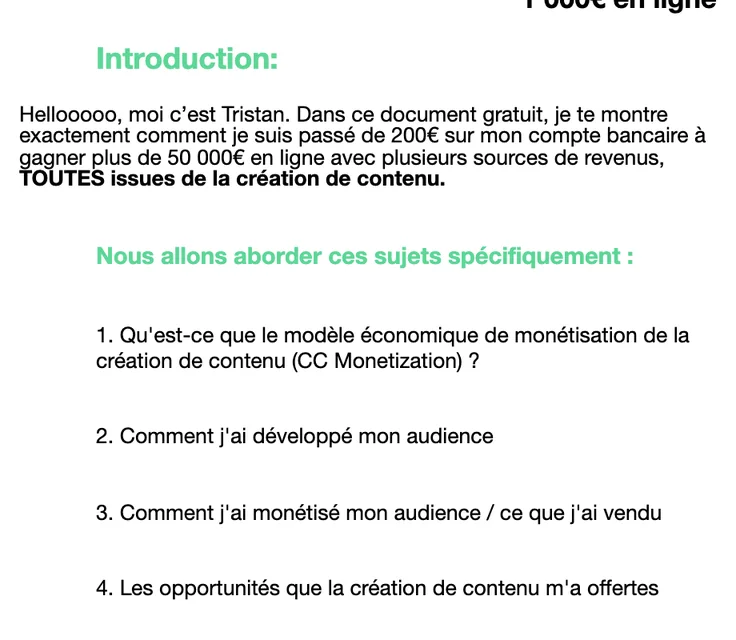 Une page du guide