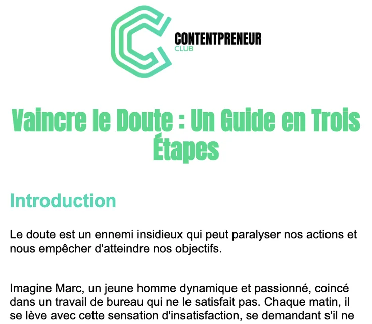 Couverture : Vaincre le doute en 3 points